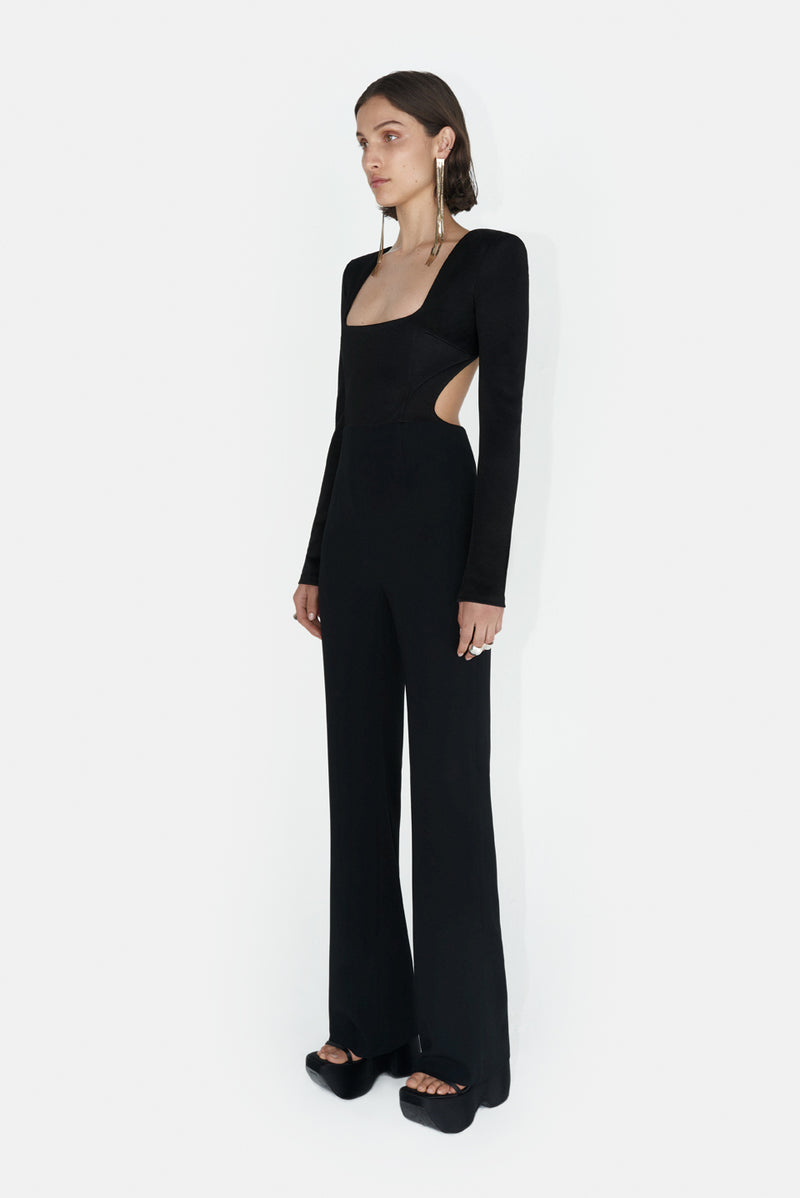 Liquid Chain Jumpsuit - Black