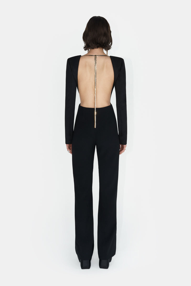 Liquid Chain Jumpsuit - Black