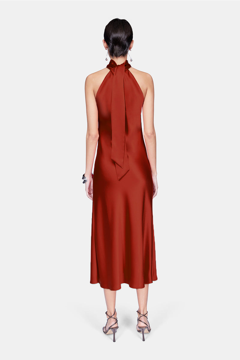 Cropped Sienna Dress - Brick