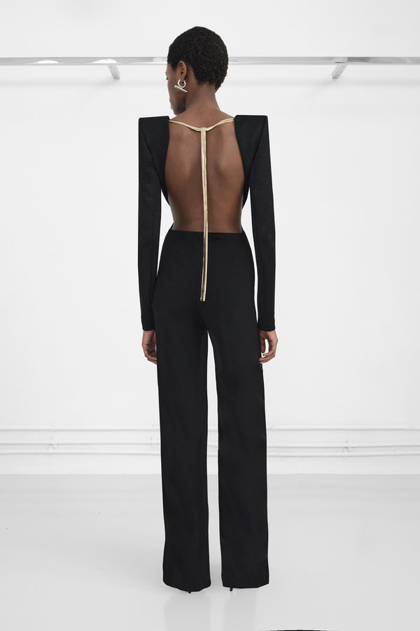Liquid Chain Jumpsuit - Black