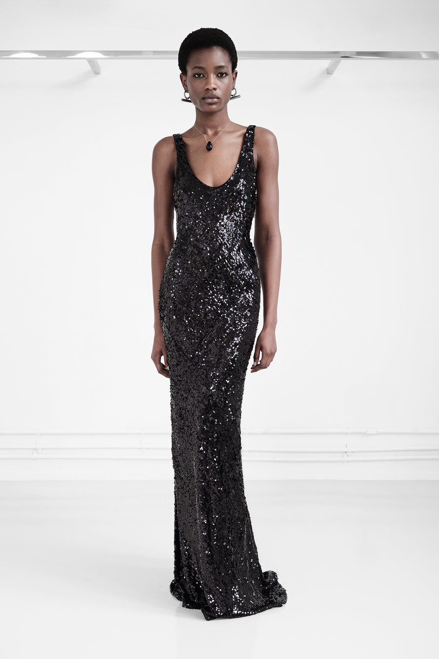 Moonlight Valletta Dress - Black Sequin