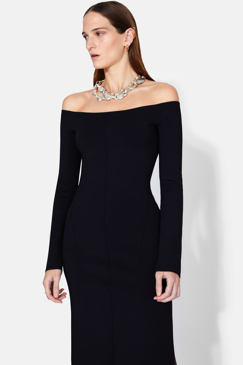 Long Sleeve Aphrodite Dress - Black