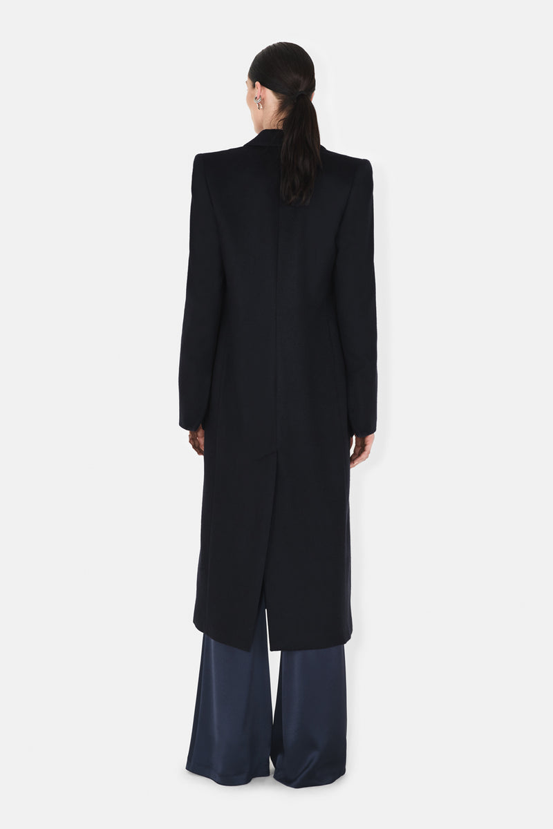 CROPPED BOYFRIEND COAT - MIDNIGHT