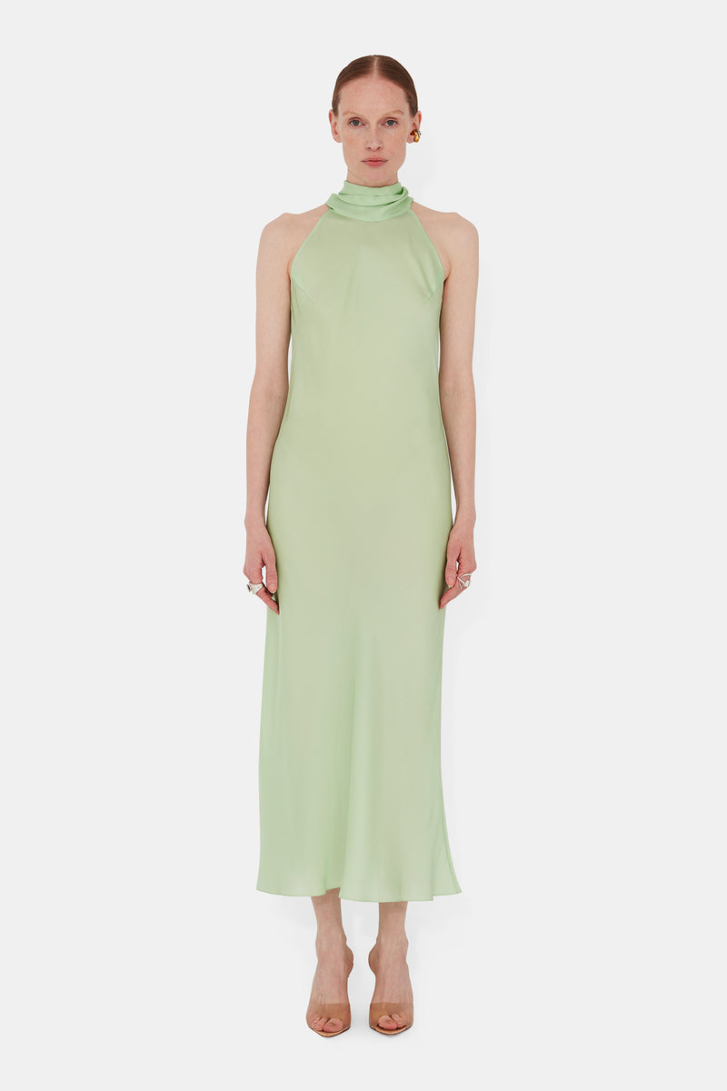 Sheer Cropped Sienna Dress - Melon