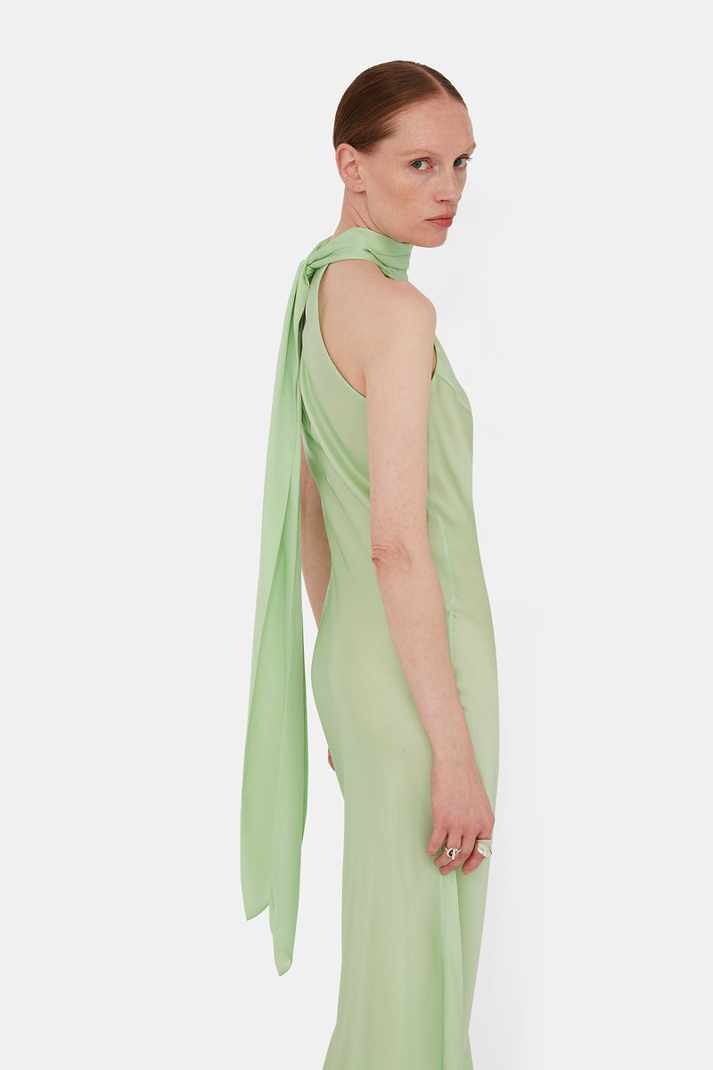 Sheer Cropped Sienna Dress - Melon