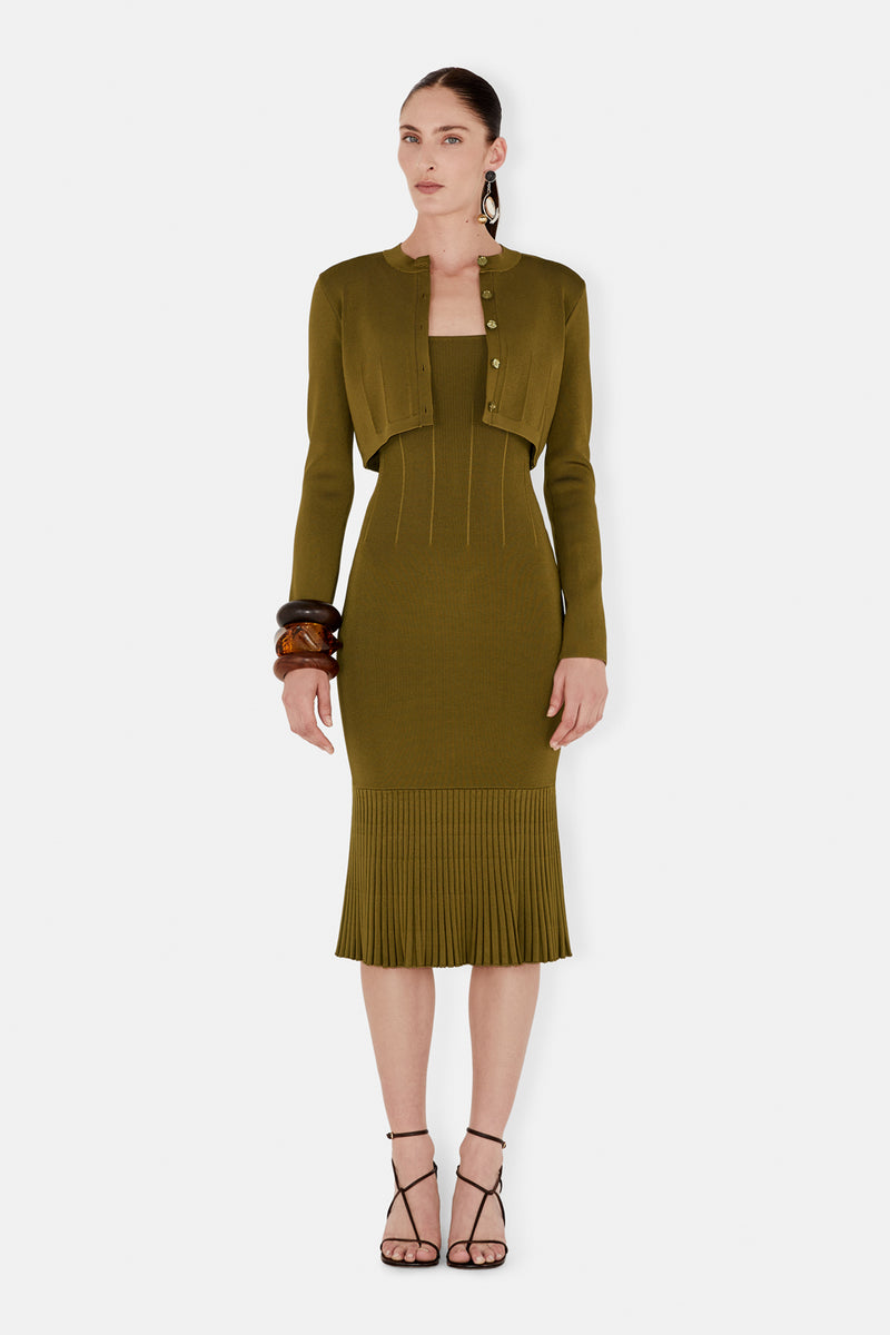 Atalanta Dress Short - Olive