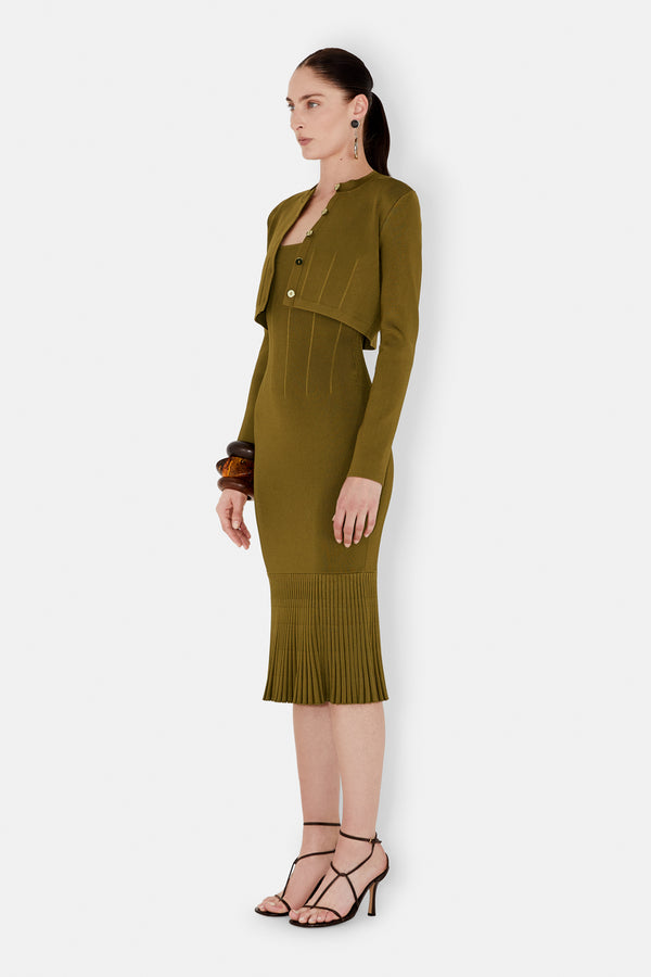 Atalanta Dress Short - Olive