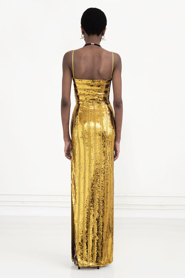 Stargaze Bandeau Dress - Mustard