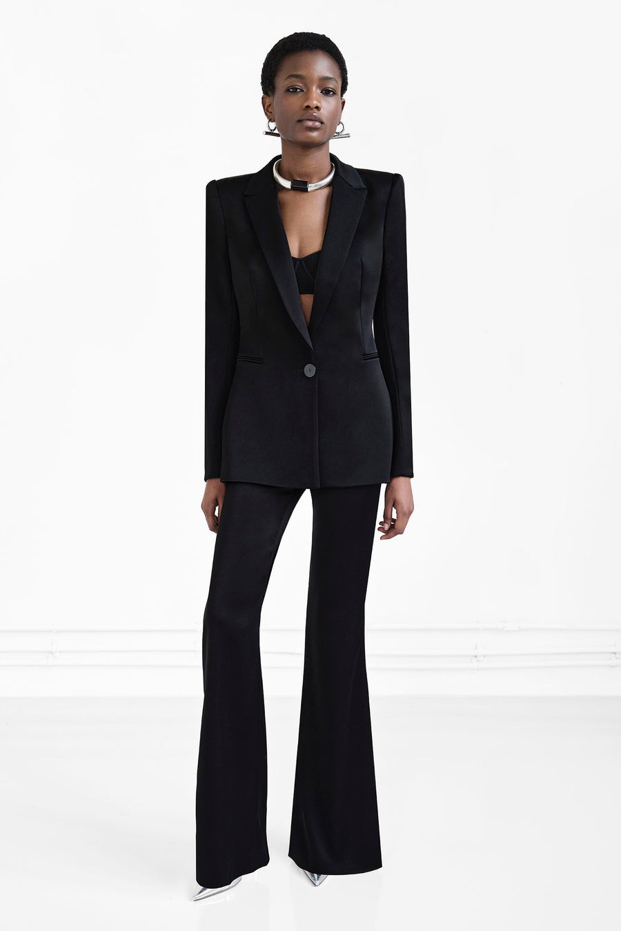 Sculpted Blazer - Black