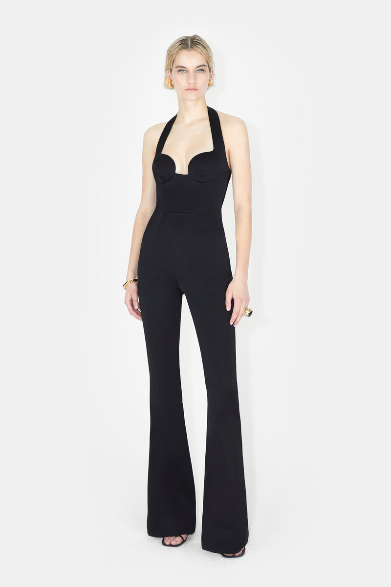 Arch Halter Jumpsuit - Black