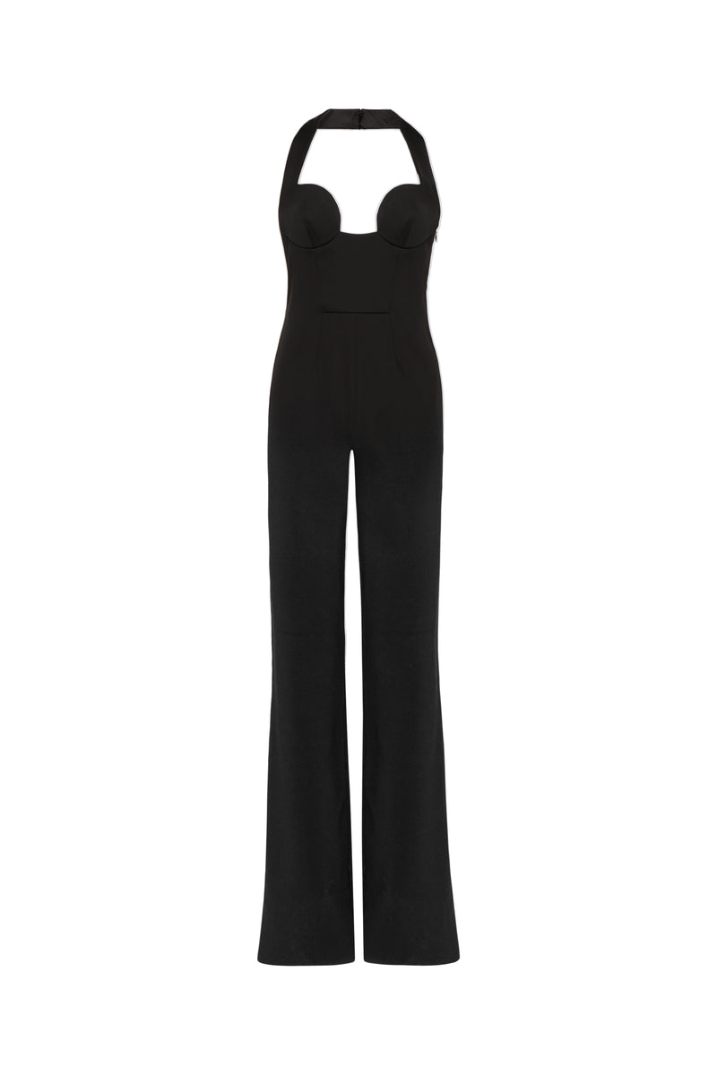 Arch Halter Jumpsuit - Black