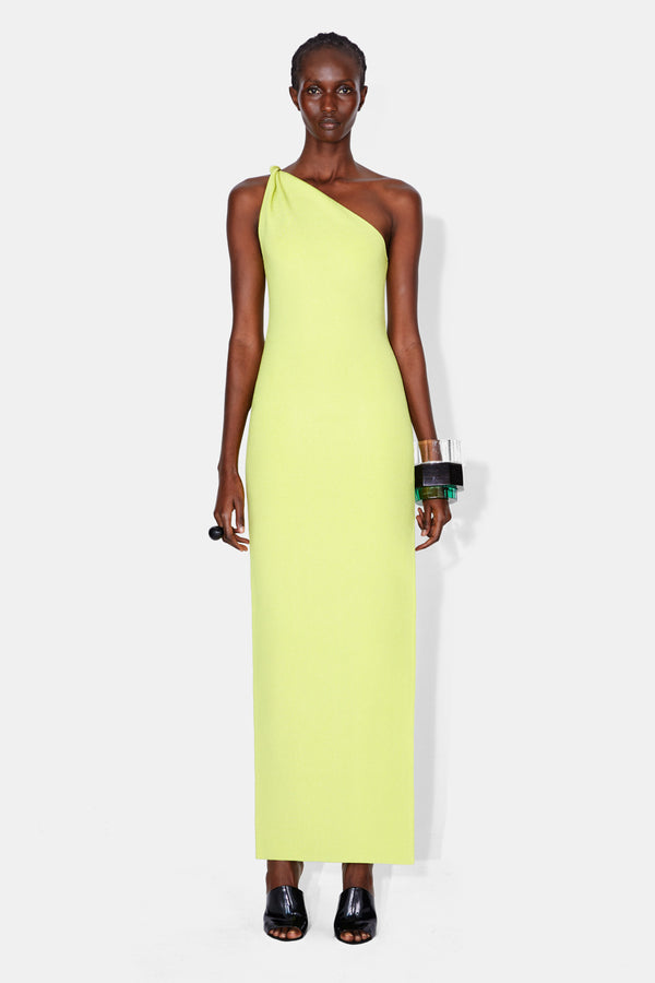 Galvanized Long Persephone Dress - Lime & Silver