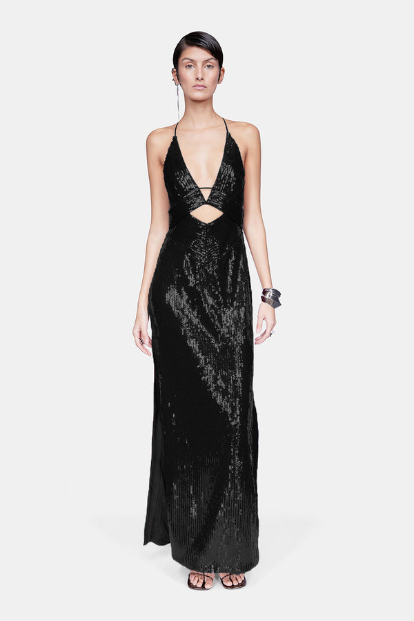 Galvanized Prism Dress - Black