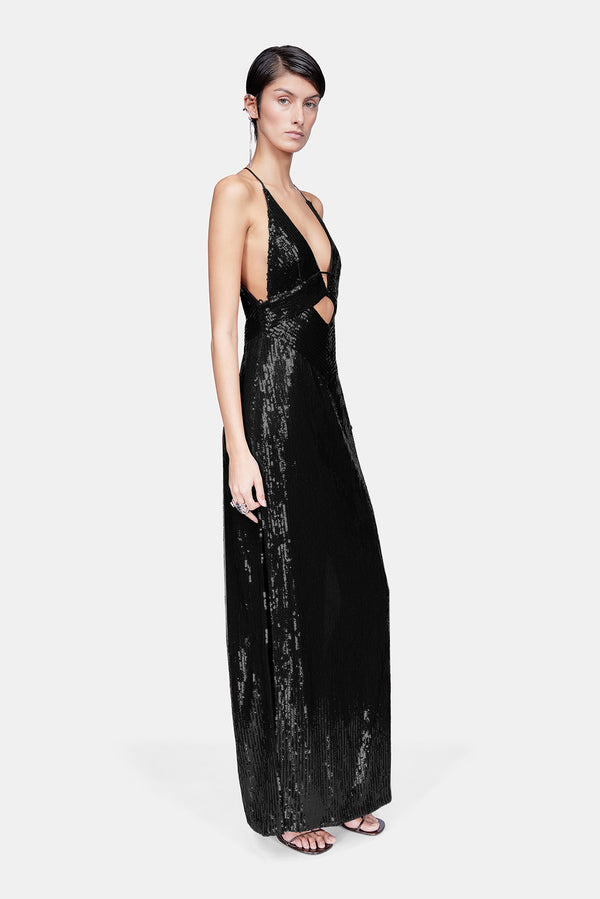Galvanized Prism Dress - Black