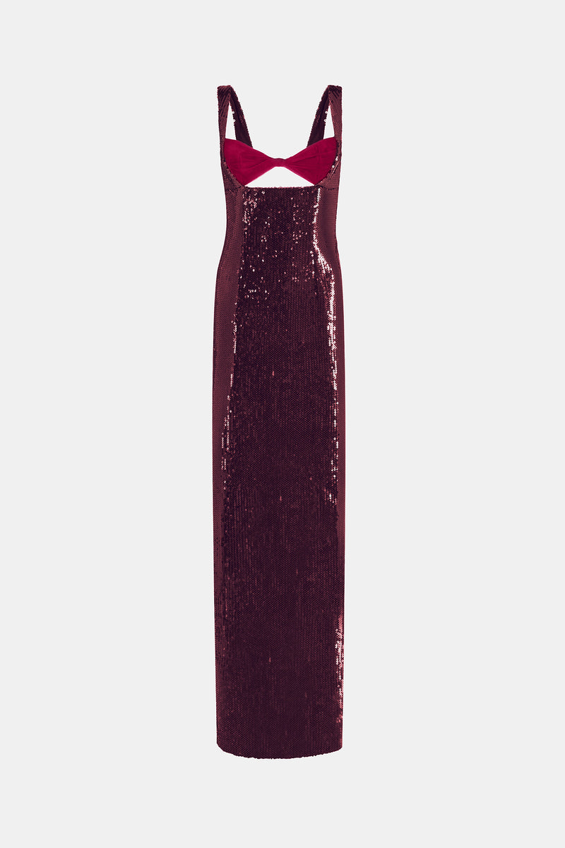 Liquid Twist Dress - Blood Red