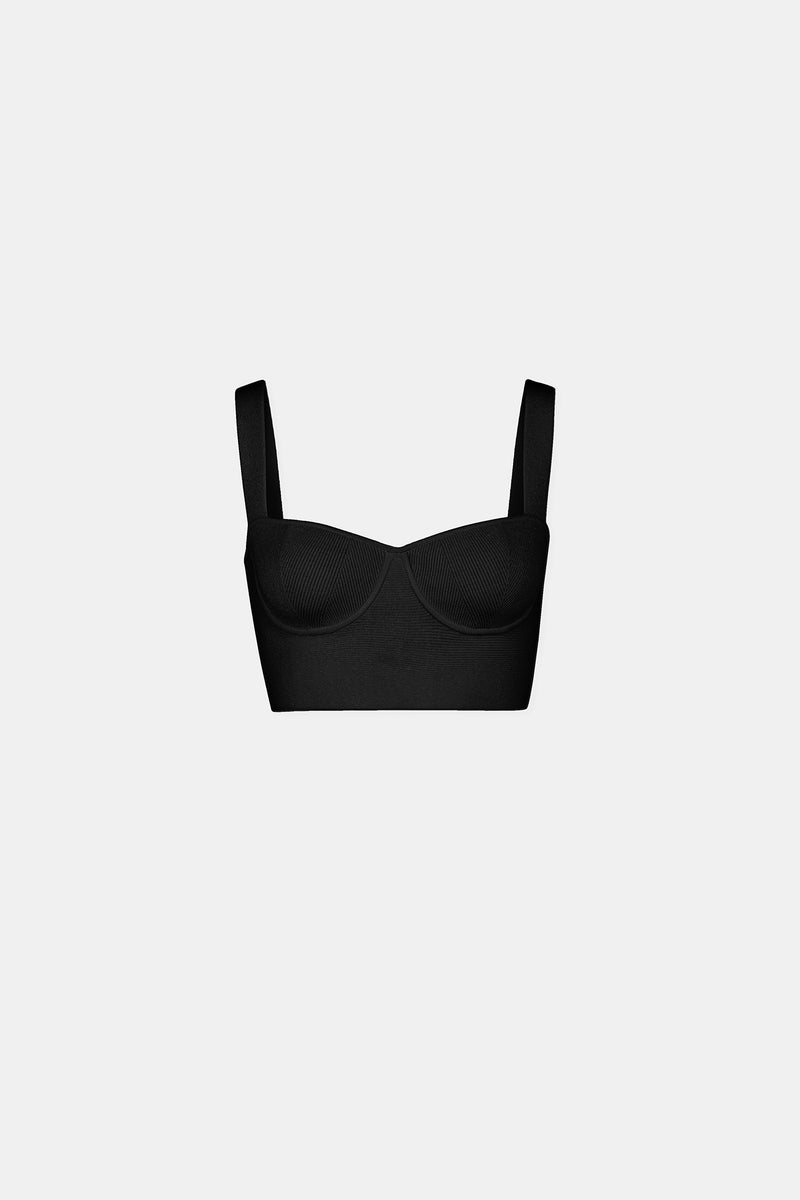 Longline Nyx Bralette - Black