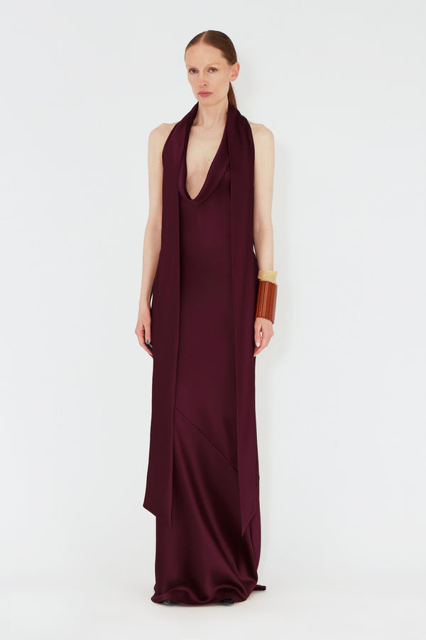 Delphinus Dress - Mahogany