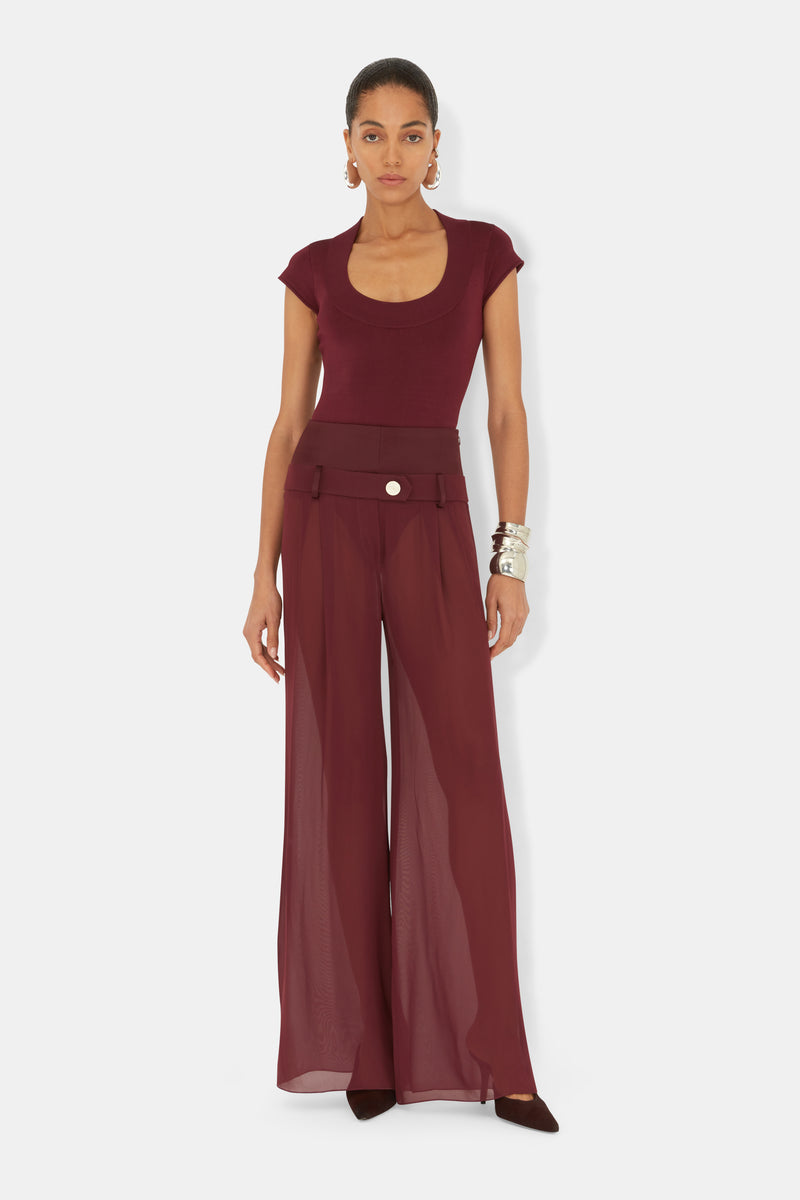 Sasha Capsleeve Body - Mahogany