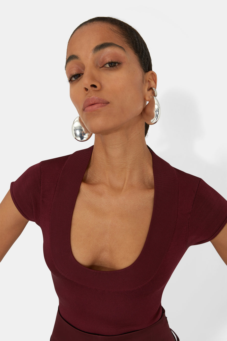 Sasha Capsleeve Body - Mahogany