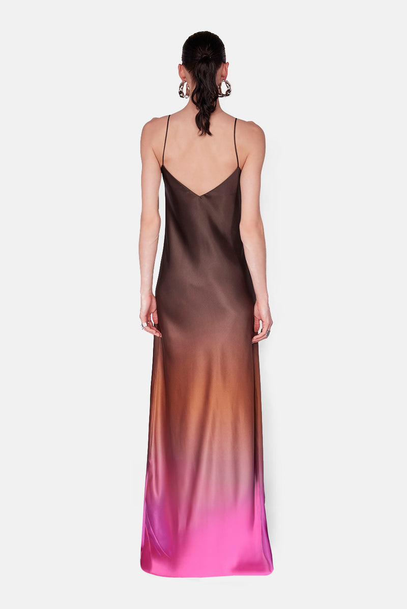 PROVENCE DRESS - CHOCOLATE OMBRE