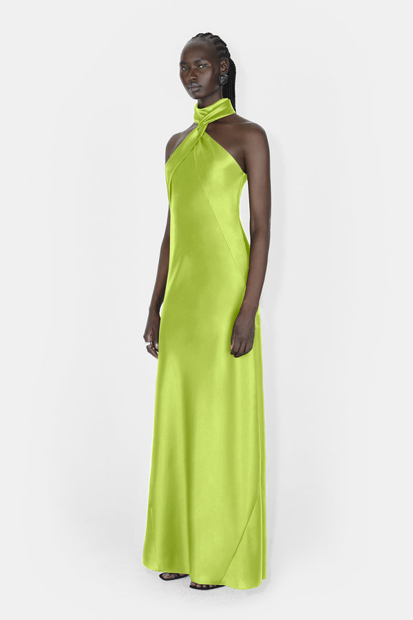 Portico Dress - Lime Yellow