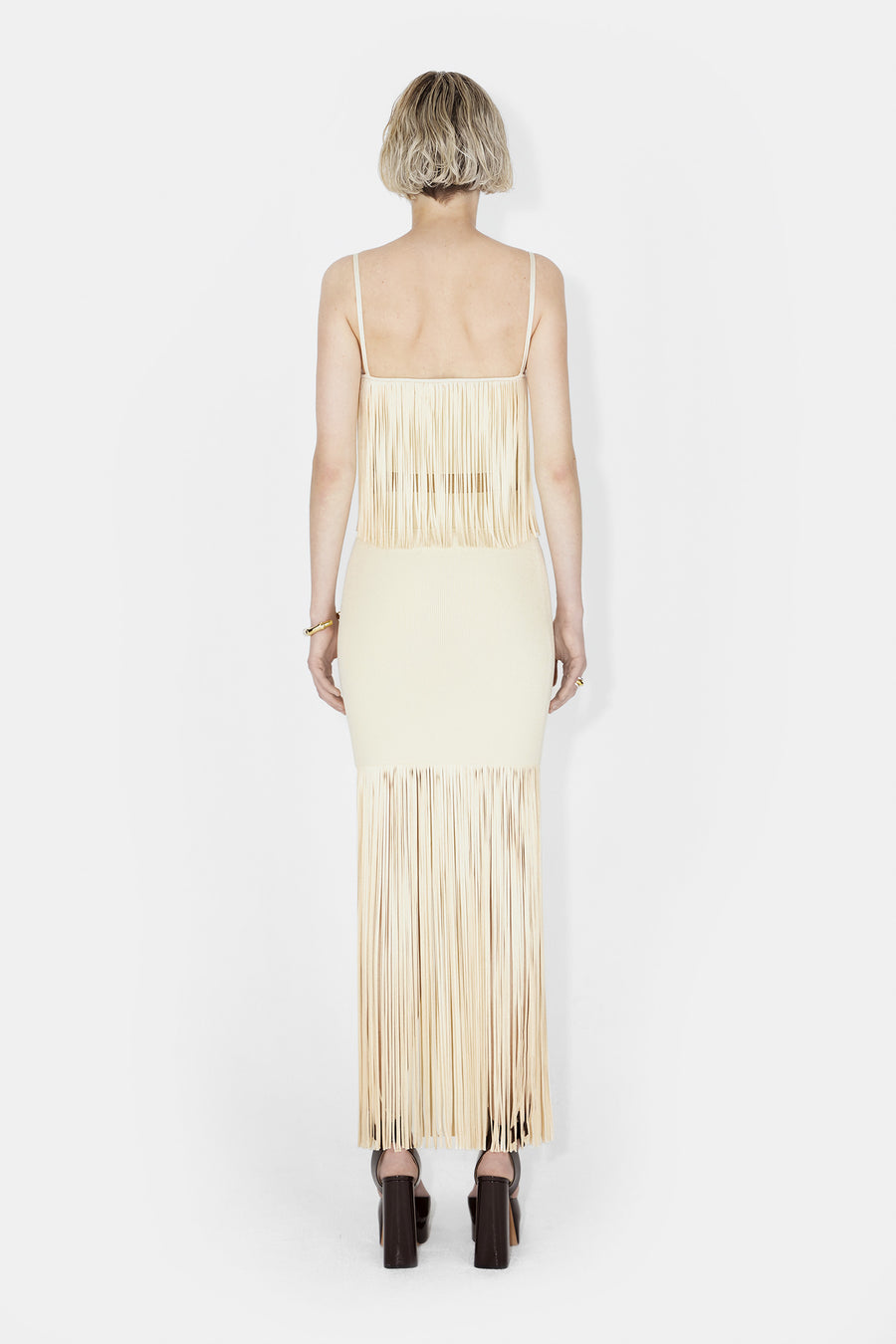 Fringe Nyx Skirt - Creme