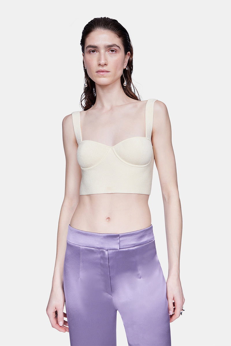 Longline Nyx Bralette - Creme