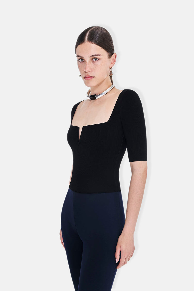 Freya Short Sleeved Body - Black