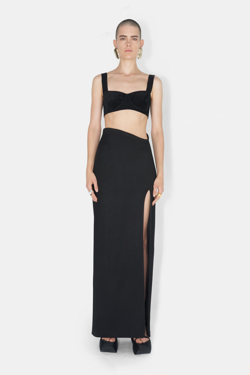 Black maxi skirt bralette store