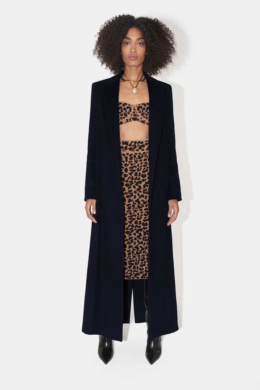 Boyfriend Coat - Navy &amp; Black