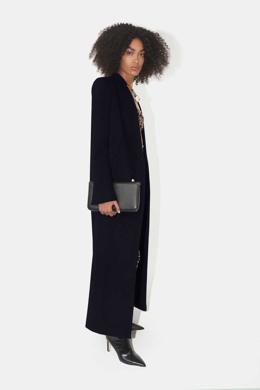 Boyfriend Coat - Navy &amp; Black