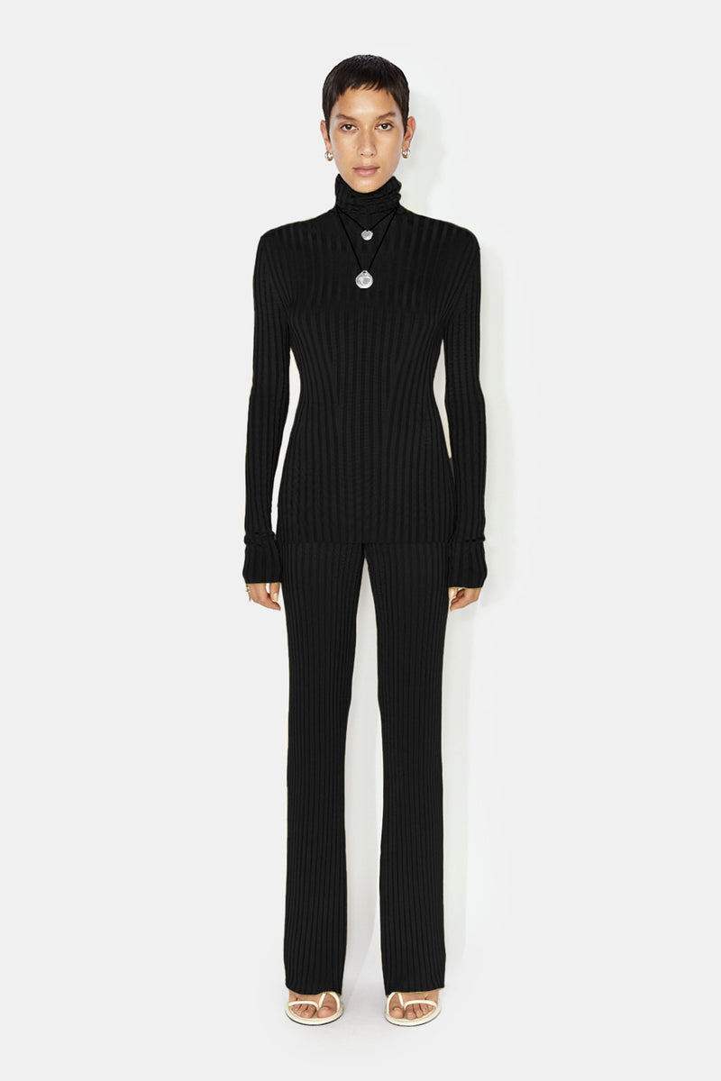 Rhea Lounge Turtleneck - Black