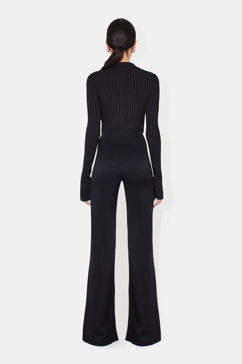 Rhea Long Sleeve Body Suit - Black