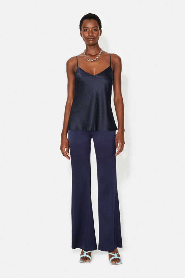 Satin V Neck Camisole - Midnight