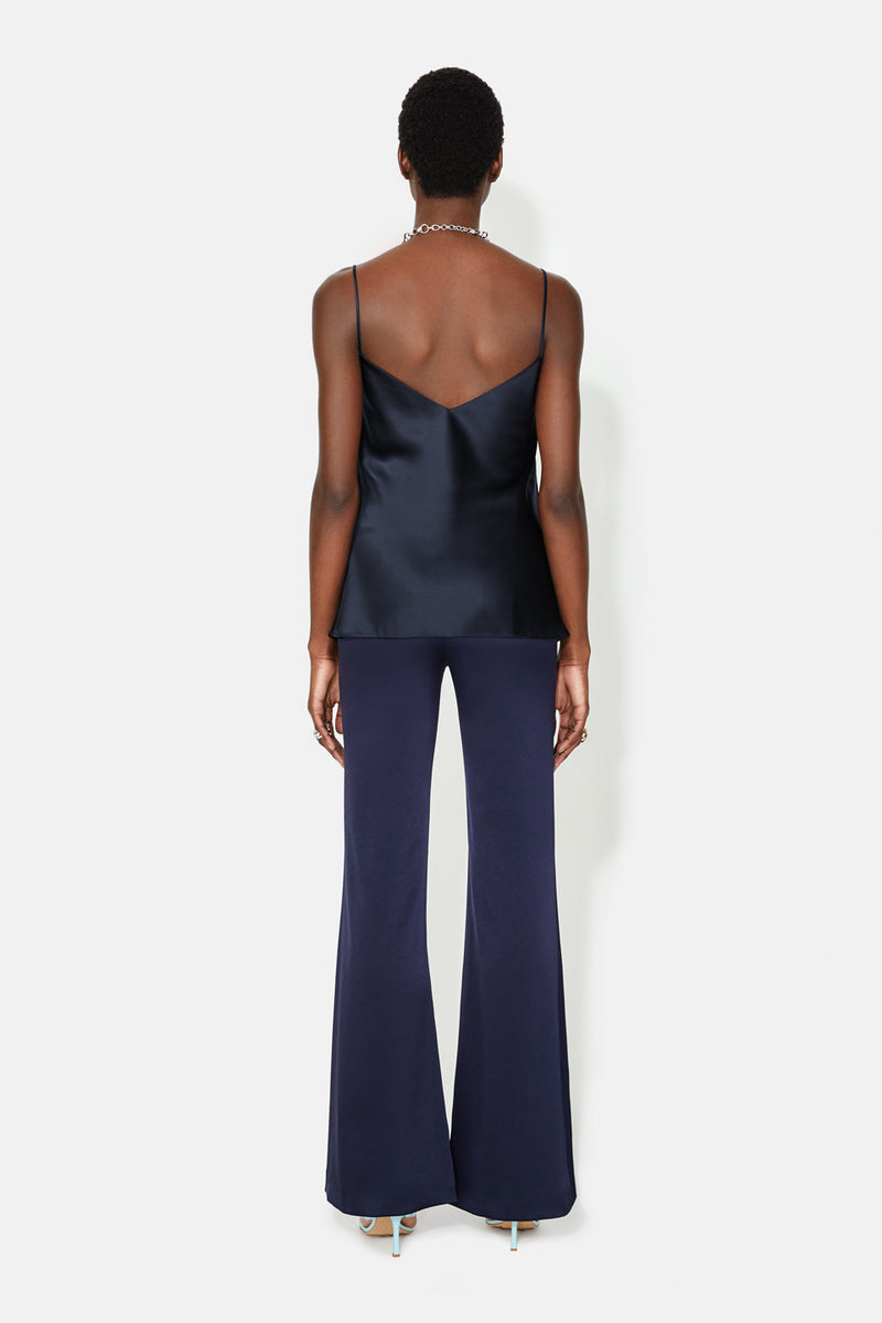 Satin V Neck Camisole - Midnight